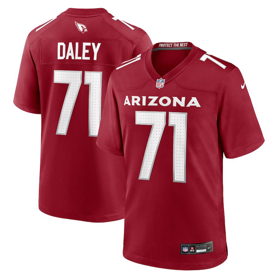 Men Arizona Cardinals 71 Dennis Daley Nike Cardinal Game Player NFL Jersey